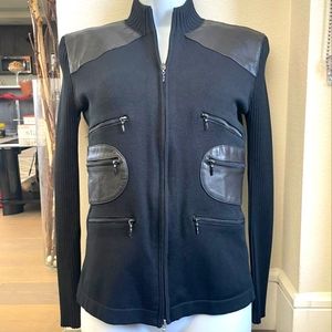 Vermani 100% Silk Zip-up Top